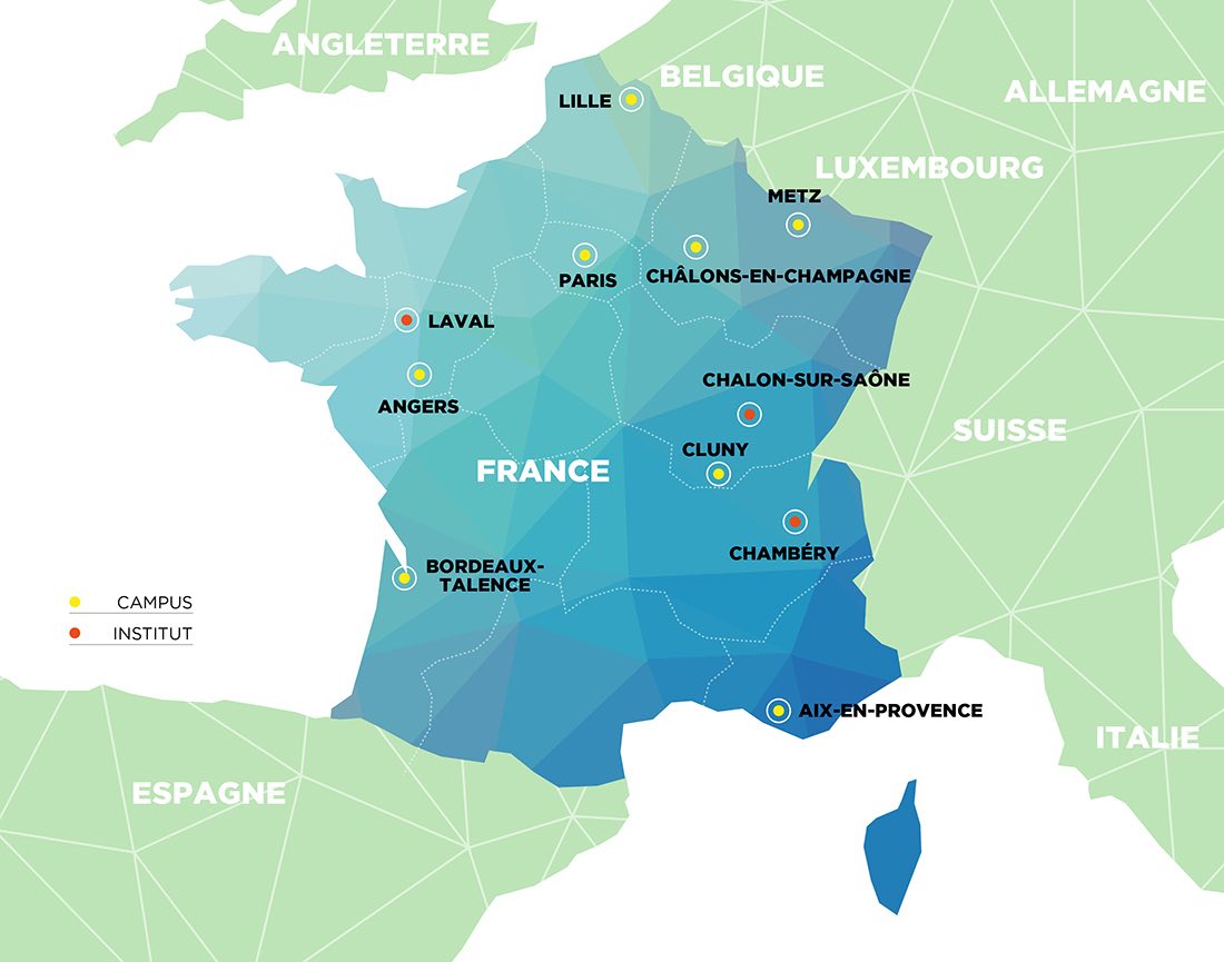 Campus Arts et Métiers - Map of France